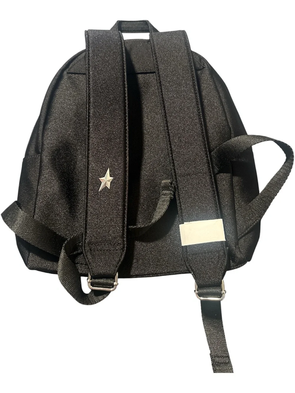 Mugler Black Logo Backpack with Silver Zippers